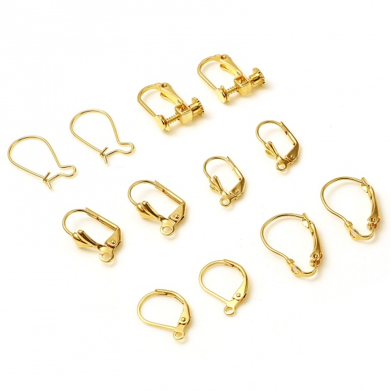 Picture of Copper Hoop Earrings Gold Filled W/ Loop 2 PCs