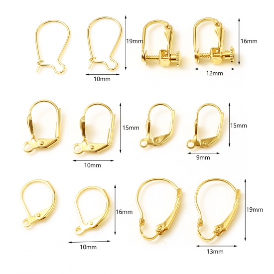 Picture of Copper Hoop Earrings Gold Filled W/ Loop 2 PCs