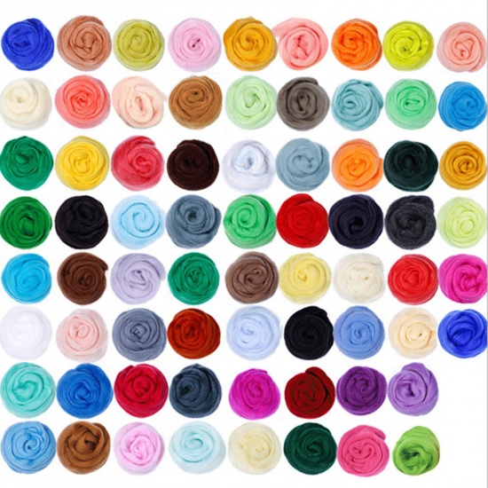 Immagine di Feltro Accessori artigianali in feltro di lana per infeltrimento ad ago Multicolore 1 Serie