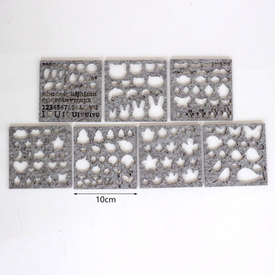 Immagine di Fibra Chimica Accessori artigianali in feltro di lana per infeltrimento ad ago Quadrato A Random 10cm x 10cm, 1 Pz