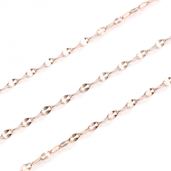 Picture of Stainless Steel Necklace Oval Rose Gold 1 Piece