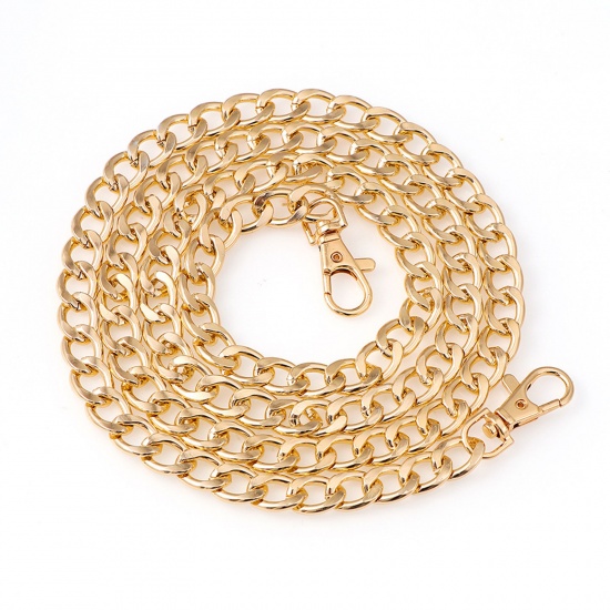 Picture of Aluminum Purse Chain Strap Gold Plated 120cm long, 1 Piece
