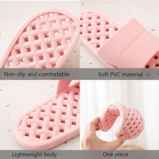 Picture of PVC Men And Women Couple Summer Soft Soled Non-Slip Shower Slippers Sandals For Bathroom Indoor