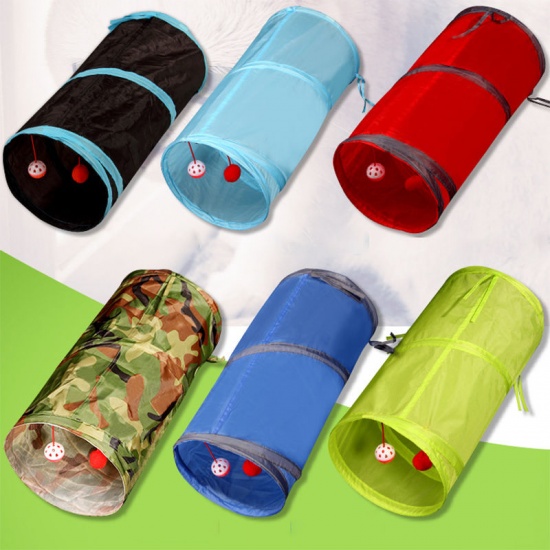 Immagine di Cat Tunnel Interactive Pet Toy Collapsible Durable Portable Tear-Resistant Keep Your Pets Stimulated Active And Happy
