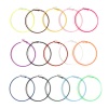 Picture of Hoop Earrings Multicolor Enamel Round 6cm Dia, Post/ Wire Size: (21 gauge), 1 Pair