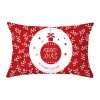 Imagen de Red - 16# Christmas Printed Peach Skin Fabric Rectangle Pillowcase Home Textile 30x50cm, 1 Piece