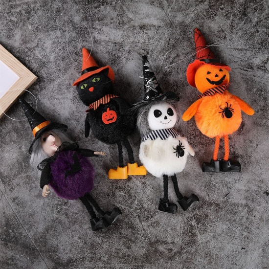 Picture of Black - Halloween Cat Doll Party Home Ornament Decoration 19x8x6cm, 1 Piece