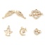 Immagine di Ottone San Valentino Charms Oro Placcato Cuore 5 Pz