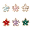 Picture of Brass Pendants Gold Plated Flower 3.6cm x 3.3cm, 1 Piece                                                                                                                                                                                                      