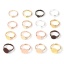 Immagine di Rame Aperto Regolabile Basi per Cabochon Anello Multicolore Può Essere Incollato 16.9mm (taglia di US: 6.5), 10 Pz