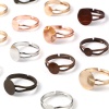 銅 オープンタイプ 調整可能 台座付 リング指輪 多色 接着剤 16.9mm（日本サイズ約13号） 10 個 の画像