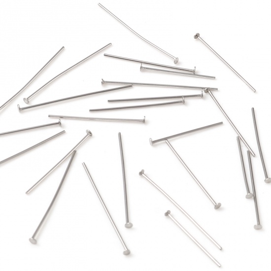 Picture of Stainless Steel Head Pins Silver Tone 500 PCs