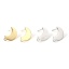 Immagine di Acciaio Inossidabile Orecchini a Perno Luna Multicolore W/ Loop 15mm x 9mm, Posta / Filo Dimensione: (20 misura), 20 Pz