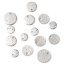 Immagine di Acciaio Inossidabile Charms Tondo Tono Argento 20 Pz