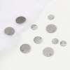 Picture of Stainless Steel Charms Round Silver Tone 8mm Dia., 20 PCs
