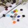 Picture of Glass Two Holes Seed Beads Multicolor Square 5mm x 5mm, 0.8mm, 50 PCs