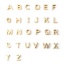 Immagine di Ottone Perline 14k Vero Oro Placcato Lettera 5 Pz