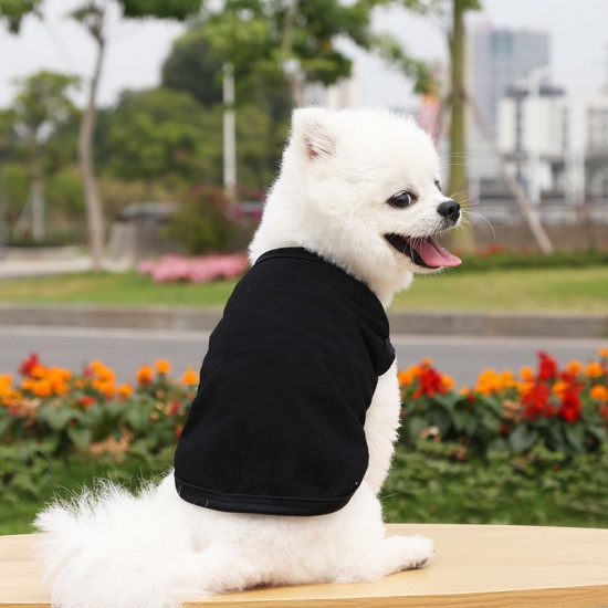 猫犬用無地夏の綿のベストペットの服 の画像