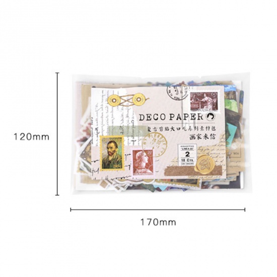 Изображение Японская бумага Наклейки Разноцветный 17см x 12см, 1 Пакет
