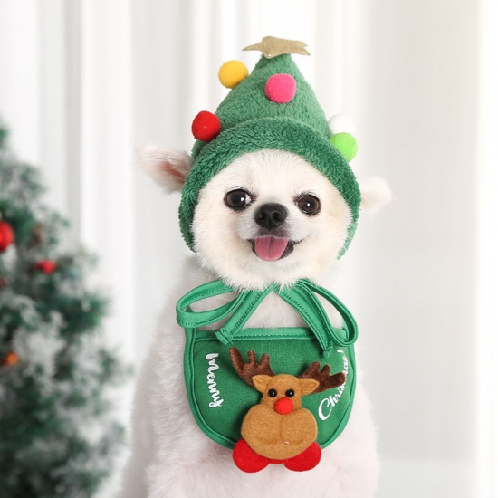 Immagine di White - L Christmas Antlers Hat Dog Cat Pet Supplies Suitable For Pets Within 4-7.5kg, 1 Piece