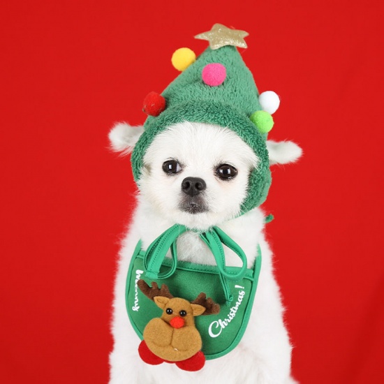 Immagine di White - L Christmas Antlers Hat Dog Cat Pet Supplies Suitable For Pets Within 4-7.5kg, 1 Piece