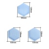 Bild von Silikon Gießform Untersetzer Hexagon Weiß 12cm x 10.5cm, 1 Stück