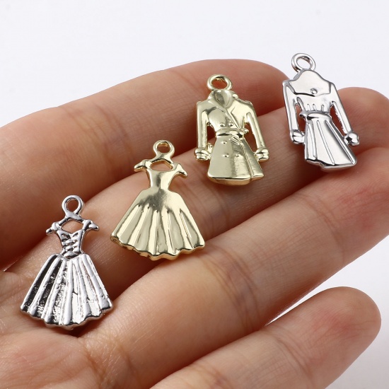 Picture of Zinc Based Alloy Clothes Charms Clothes Multicolor Scissors 20 PCs