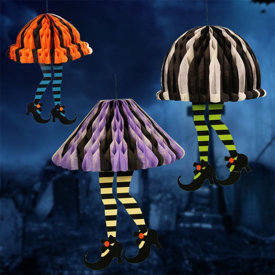 Picture of Black - Halloween Skirt High Heels Paper Home Party Hanging Decoration Ornaments 30x19cm, 1 Piece