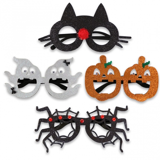 Picture of Golden - 10# Felt Glasses Cosplay Halloween Party Dress Up Decoration 17x7cm, 1 Piece