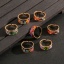 Immagine di Rame Aperto Regolabile Anello 18K Vero Oro Placcato Smalto 16.5mm (taglia di US: 6), 1 Pz