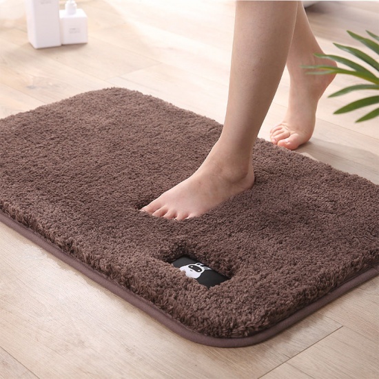 Immagine di Fluffy Thickened Soft Super Absorbent Non-Slip Bathroom Carpet Floor Mat Rug Home Decoration