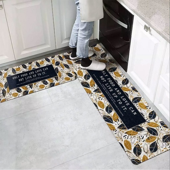 Immagine di Polyester Printed Thickened Soft Super Absorbent Non-Slip Living Room Bathroom Kitchen Carpet Floor Mat Rug Home Decoration