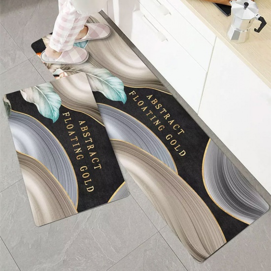 Picture of Polyester Printed Thickened Soft Super Absorbent Non-Slip Living Room Bathroom Kitchen Carpet Floor Mat Rug Home Decoration