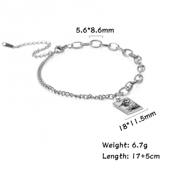 Picture of Stainless Steel Bracelets Multicolor 17cm(6 6/8") long, 1 Piece