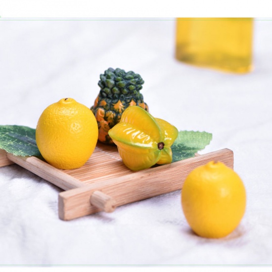Picture of Orange - 11# Persimmon Fruit Resin Micro Landscape Miniature Decoration 3x2.8cm, 1 Piece