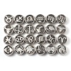 Picture of Stainless Steel Beads Round Gunmetal Constellation 10mm Dia., Hole: Approx 1.8mm, 2 PCs