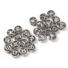 Picture of Stainless Steel Beads Round Gunmetal Constellation 10mm Dia., Hole: Approx 1.8mm, 2 PCs