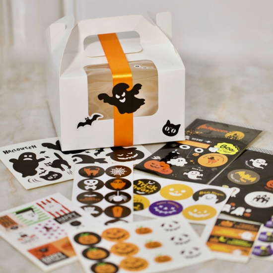 Picture of Paper Halloween Seals Stickers Labels Multicolor 2 Sheets