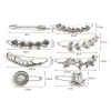 Picture of Zinc Based Alloy Pin Brooches Findings Antique Silver Color 2 PCs