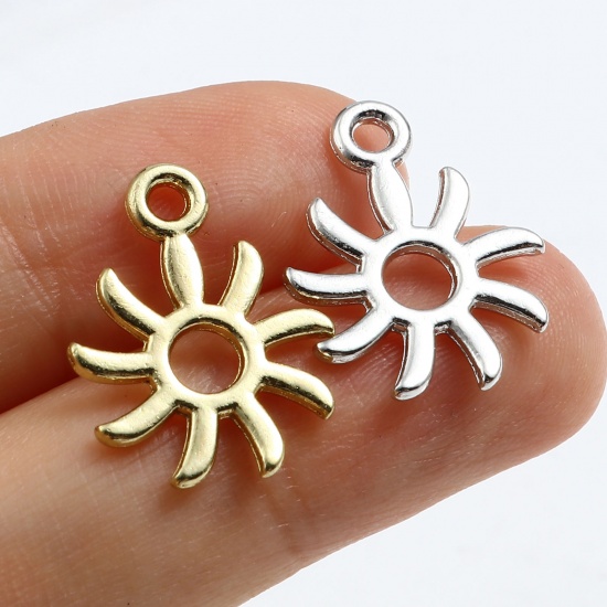 Picture of Zinc Based Alloy Galaxy Charms Sun Gold Plated 18mm x 15mm, 100 PCs