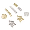 Picture of Zinc Based Alloy Year Charms Peach Gold Plated Number Message " 2022 " 17mm x 16mm, 20 PCs