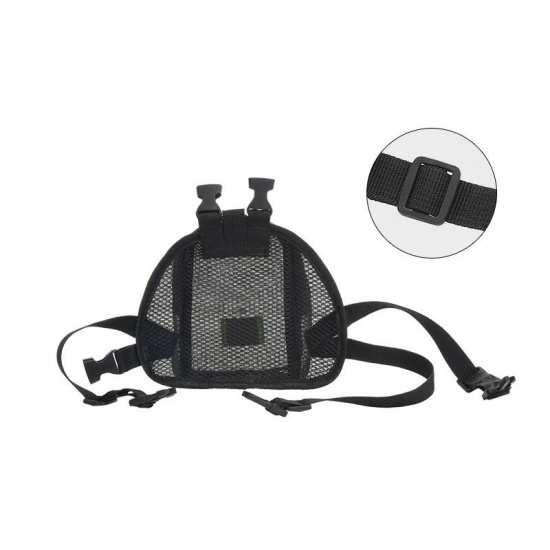 Immagine di Dark Gray - Nylon Breathable Mesh Backpack Chest Strap Outdoor Pet Accessories 18x11cm, 1 Piece