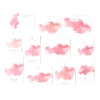 Picture of Paper Jewelry Display Card White & Pink Rectangle Cloud Pattern 50 PCs