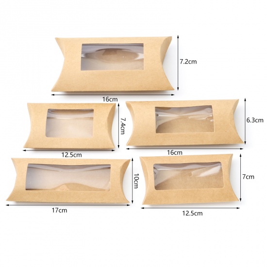 Picture of Paper Jewelry Gift Packing & Shipping Boxes Pillow Multicolor , 5 PCs
