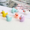 Picture of Resin Charms Duck Animal Silver Tone Multicolor 20mm x 18mm, 10 PCs