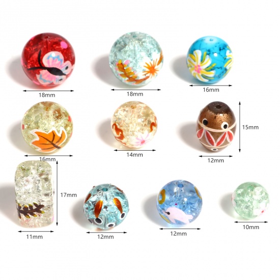 Picture of Glass Charms Multicolor 2 PCs