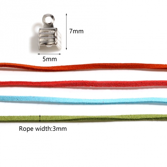 Изображение Медь(Без Кадмия) ювелирные изделия Веревка Разноцветный замша 3мм, 1 Связка (Примерно 5 M/Связки)
