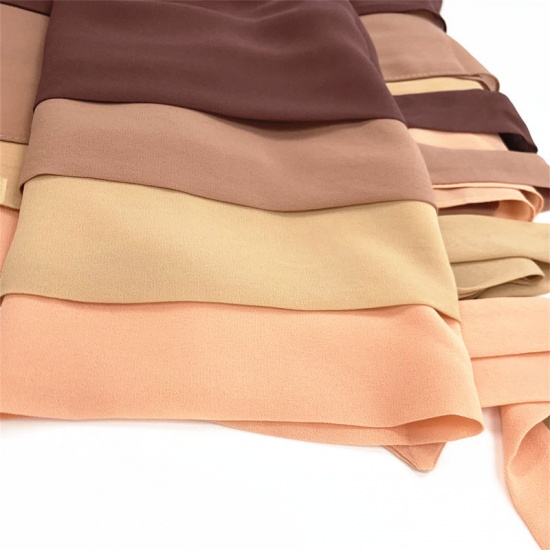 Bild von Chiffon Frauen Hijab Schal Wrap Solid Farbe