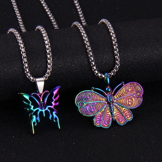 Picture of Stainless Steel Insect Necklace Multicolor 70cm(27 4/8") long, 1 Piece