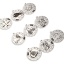 Picture of Stainless Steel Pendants Round Disc Silver Tone Black Constellation 33mm x 30mm, 1 Piece
